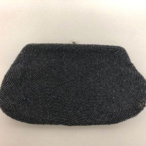 Walborg Black Bead clutch purse
